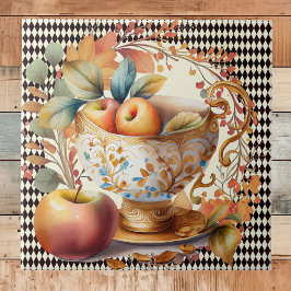 Der Herbst lässt Apple Cider & Cup auf schwarzem H Fliese