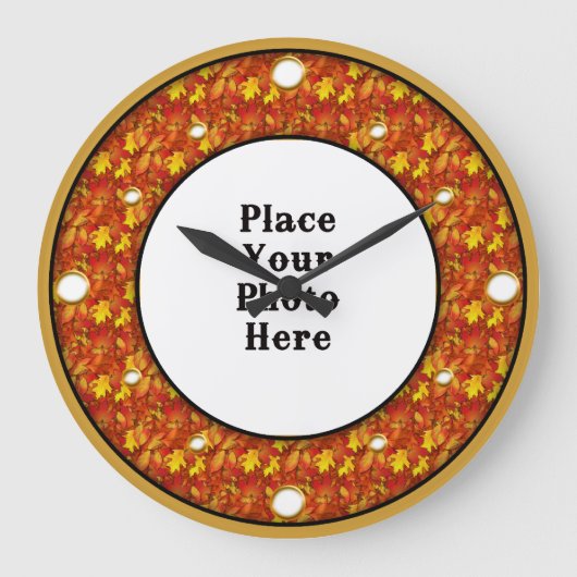 Der Herbst lässt das Foto an der Uhr hängen (Vorderseite)