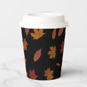Der Herbst lässt die Fotografie auf dem benutzerde Pappbecher (Rückseite)