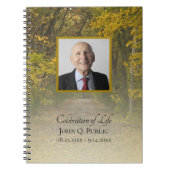 Der Herbst lässt die Lane-Feier zur Beerdigung des Notizblock (Vorderseite)