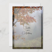 Der Herbst lässt eine rustikale Hochzeit das Datum Save The Date (Rückseite)