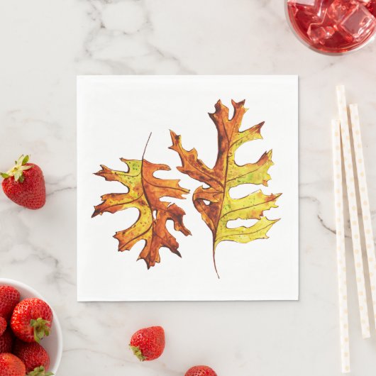 Der Herbst lässt eine schöne Natur Wasserfarben Ku Serviette (Beispiel)