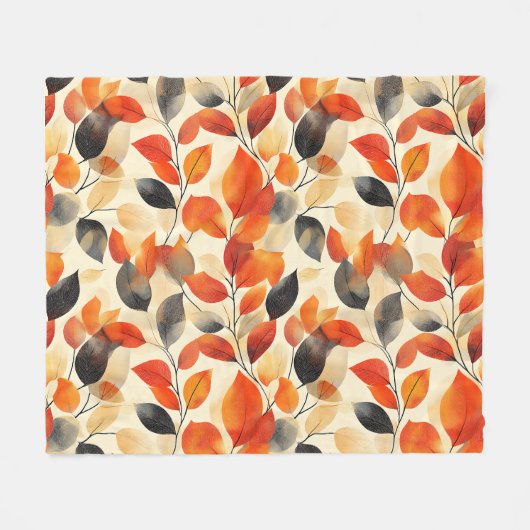 Der Herbst lässt Elegance glänzen Muster Fleecedecke (Vorderseite (Horizontal))