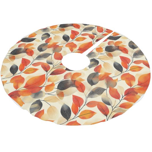 Der Herbst lässt Elegance glänzen Muster Polyester Weihnachtsbaumdecke (Schrägansicht)