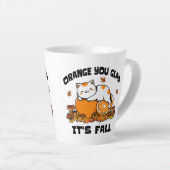Der Herbst lässt Orange Sie Glad Es ist Fall Funny Milchtasse (Rechte Ecke)