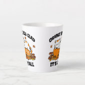 Der Herbst lässt Orange Sie Glad Es ist Fall Funny Milchtasse (Vorderseite)