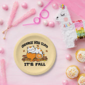 Der Herbst lässt Orange Sie Glad Es ist Fall Funny Pappteller (Party)