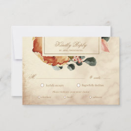 Der Herbst spürt eine elegante Blumenkarte mit UAW RSVP Karte