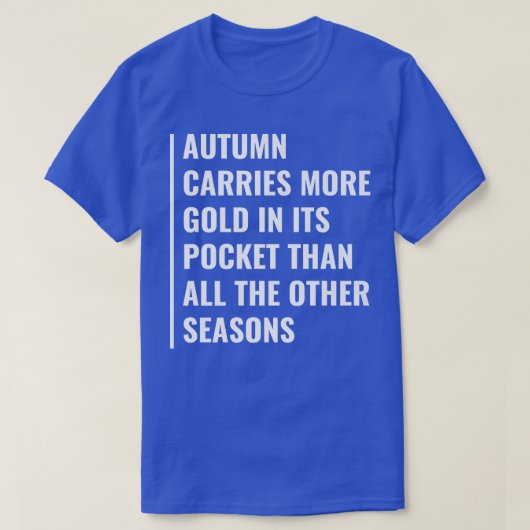 Der Herbst trägt Farben in der Tasche T-Shirt (Design vorne)