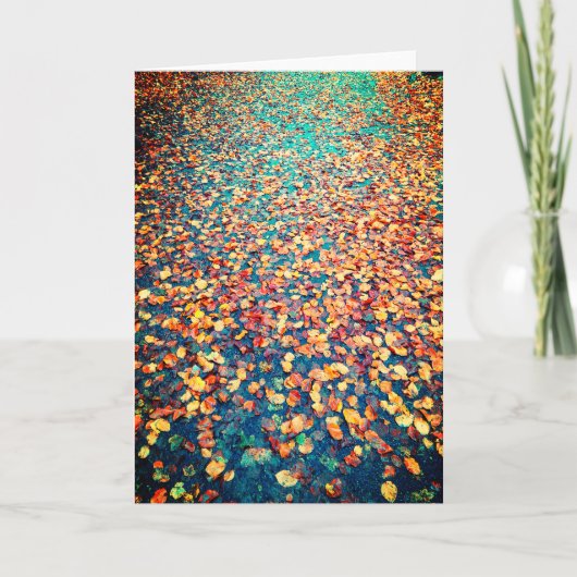 Der Herbst verlässt den Wald Karte (Vorderseite)