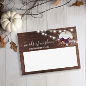 Der Herbst Weißkürbis fällt in den Worten der Weis Visitenkarte