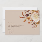 Der Herbst wird meine Überbrückungskarte sein Einladung (Rückseite)