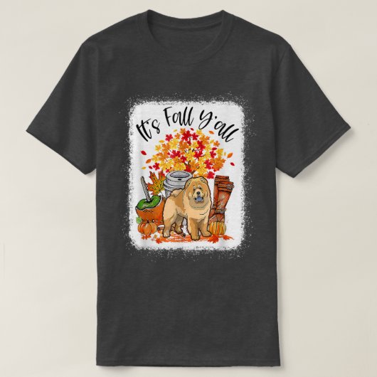 Der Herbst-Yall-Chow-Pumpkin Herbst Dank T-Shirt (Design vorne)