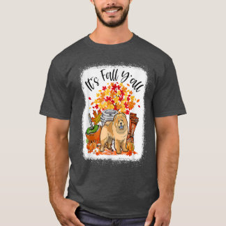 Der Herbst-Yall-Chow-Pumpkin Herbst Dank T-Shirt