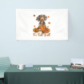 Der Herbst Y'all Dackel Hund Fall Scarf Herbst Pum Banner (Messeveranstaltung)