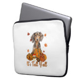 Der Herbst Y'all Dackel Hund Fall Scarf Herbst Pum Laptopschutzhülle (Vorderseite Links)