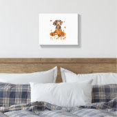 Der Herbst Y'all Dackel Hund Fall Scarf Herbst Pum Leinwanddruck (Insitu (Schlafzimmer))