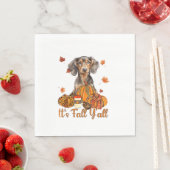 Der Herbst Y'all Dackel Hund Fall Scarf Herbst Pum Serviette (Beispiel)