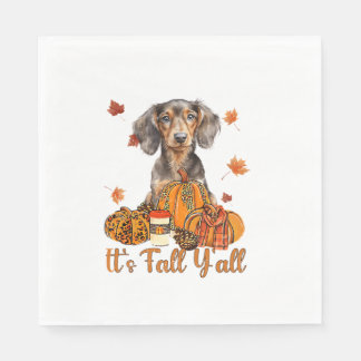 Der Herbst Y'all Dackel Hund Fall Scarf Herbst Pum Serviette