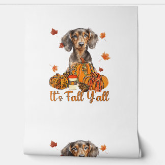 Der Herbst Y'all Dackel Hund Fall Scarf Herbst Pum Tapete