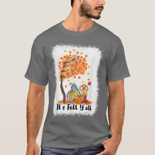 Der Herbst-Yall-Poodle-Spielzeug-Hund Kürbiskürbis T-Shirt