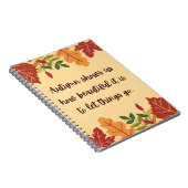 Der Herbst zeigt uns, wie schön das Zitat ist Notizblock (Rechte Seite)