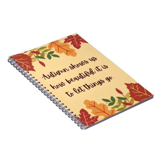Der Herbst zeigt uns, wie schön das Zitat ist Notizblock (Rechte Seite)