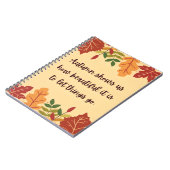 Der Herbst zeigt uns, wie schön das Zitat ist Notizblock (Linke Seite)