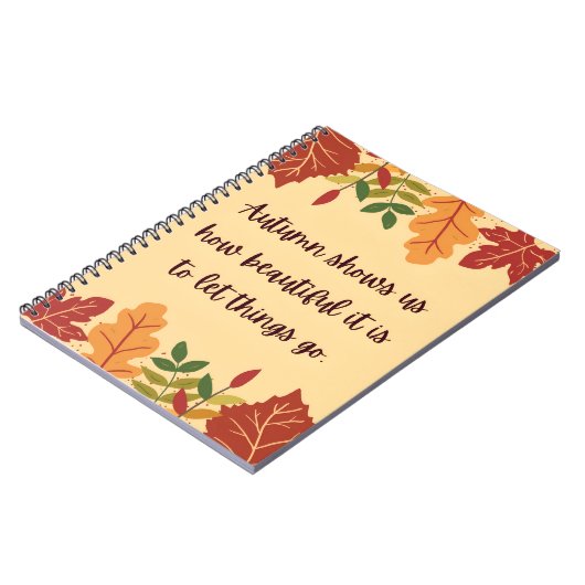 Der Herbst zeigt uns, wie schön das Zitat ist Notizblock (Linke Seite)