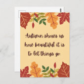 Der Herbst zeigt uns, wie schön das Zitat ist Postkarte (Vorne/Hinten)