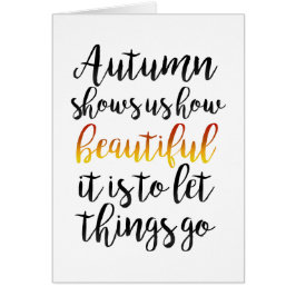 Der Herbst zeigt uns, wie schön die Grußkarte ist