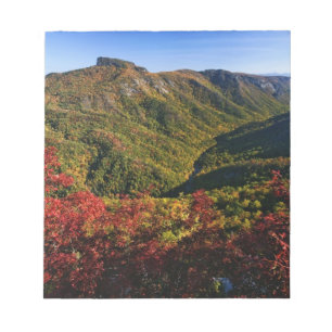 Der Herbstausblick der Linville-Schlucht wird oft  Notizblock