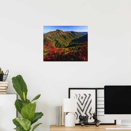 Der Herbstausblick der Linville-Schlucht wird oft Poster (Heimbüro)
