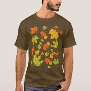 Der Herbstausfall Verlasse botanische Natur T-Shirt