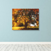 Der Herbstbaum Leinwanddruck (Insitu (Holzboden))