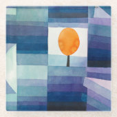 Der Herbstbote - Paul Klee - Moderne Kunst Glasuntersetzer (Vorderseite)