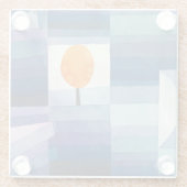 Der Herbstbote - Paul Klee - Moderne Kunst Glasuntersetzer (Rückseite)