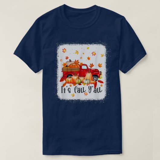 Der Herbstfall des Ahornlandwagens im Herbst T-Shirt (Design vorne)