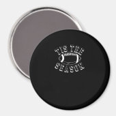 Der Herbstfußball der Saison Magnet (Vorderseite/Rückseite)