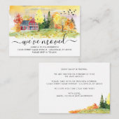 Der Herbstwald, den wir bewegt haben Mitteilungskarte (Vorne/Hinten)