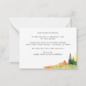 Der Herbstwald, den wir bewegt haben Mitteilungskarte (Rückseite)