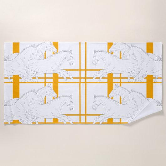 Der Herde Gelb Tartan Strandtuch (Vorderseite)