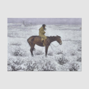 Der Herdenjunge von Frederic Remington Seidenpapier