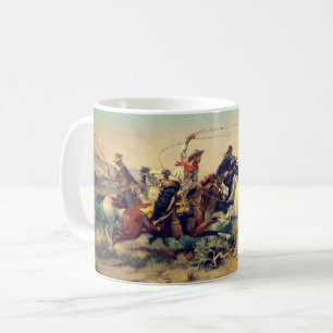 Der Herdenverweigerer (von C. M. Russell, ca. 1897 Kaffeetasse