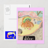 Der Hermit Will kein Unternehmen Postkarte (Vorne/Hinten)