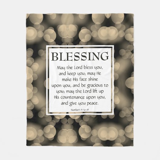 DER HERR BEGEISTERT IHNEN DIE Nummern 6:24-26 BEIG Fleecedecke (Vorderseite)