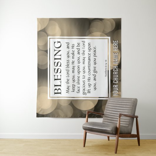 DER HERR BEGRÜSST EUCH Nummern 6:24-26 Kirche Wandteppich (Beispiel)