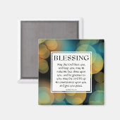 DER HERR BLASE, DASS SIE Zahlen 6:24-26 BLAU Chris Magnet (Vorderseite/Rückseite)