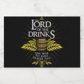 Der Herr der Getränke Bier Schaumweinetikett (Einzelnes Label)