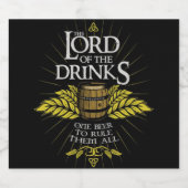 Der Herr der Getränke Bier Schaumweinetikett (Einzelnes Label)